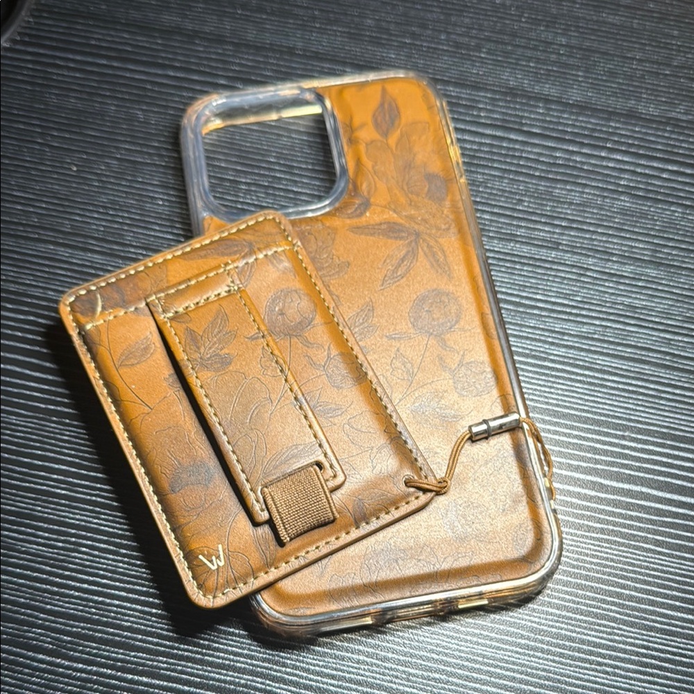 Wallis Brown Leather Phone Case with Kickstand